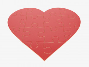 Jigsaw puzzle heart 02 Modelo 3D