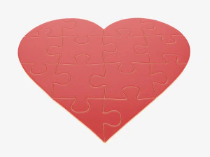 Jigsaw puzzle heart 02 3D Model