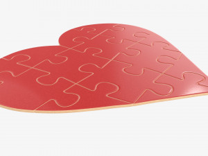 Jigsaw puzzle heart 02 Modelo 3D