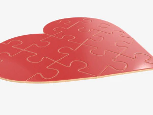 Jigsaw puzzle heart 02 3D Model