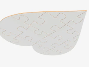 Jigsaw puzzle heart 02 3D Model