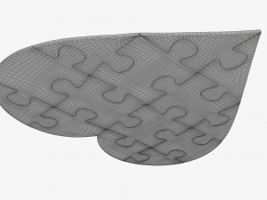 Jigsaw puzzle heart 02 Modelo 3D