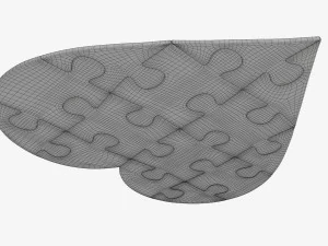 Jigsaw puzzle heart 02 3D Model
