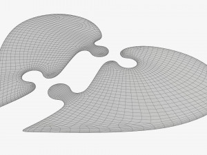 Jigsaw puzzle heart halves Modelo 3D