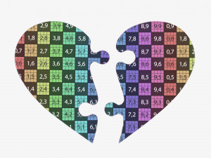 Jigsaw puzzle heart halves Modelo 3D