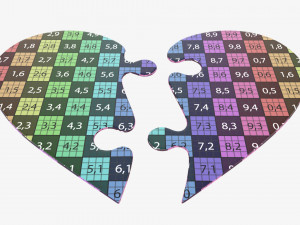 Jigsaw puzzle heart halves Modelo 3D