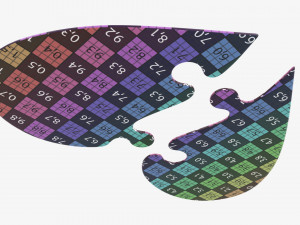 Jigsaw puzzle heart halves Modelo 3D