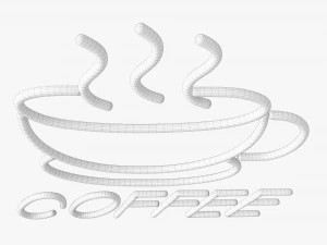Led neon light sign 01 3D Model