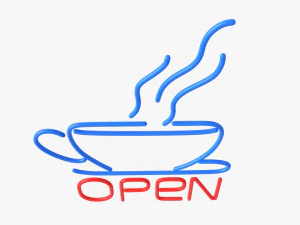 Led neon light sign 02 3D Model