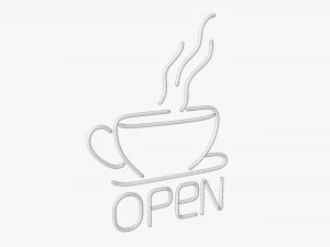 Led neon light sign 02 3D Model