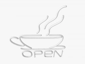 Led neon light sign 02 3D Model