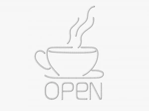 Led neon light sign 02 3D Model