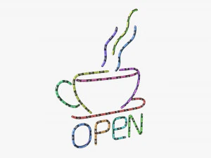 Led neon light sign 02 3D Model