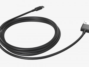 Lightning to USB cable black Modelo 3D
