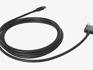 Lightning to USB cable black 3D Model