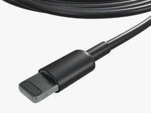 Lightning to USB cable black 3D Model