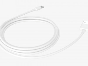 Lightning to USB cable white Modelo 3D