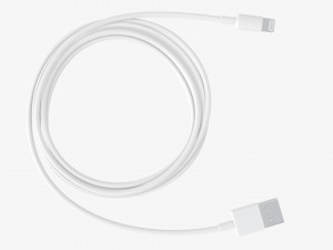 Lightning to USB cable white Modelo 3D