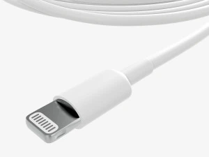 Lightning to USB cable white 3D Model