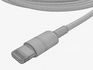 Lightning to USB cable white Modelo 3D
