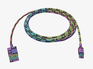 Lightning to USB cable white 3D Model