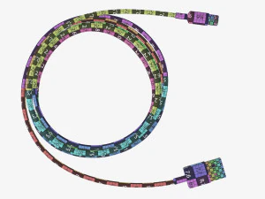 Lightning to USB cable white 3D Model