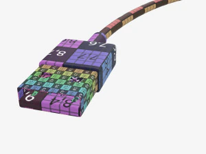 Lightning to USB cable white 3D Model