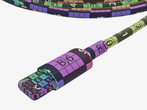 Lightning to USB cable white 3D Model