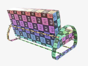 Loveseat sofa 3D Model