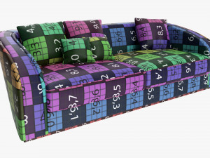 Loveseat sofa 02 3D Модель
