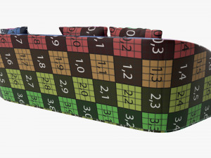 Loveseat sofa 02 3D Модель