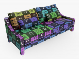 Loveseat sofa 03 Modelo 3D