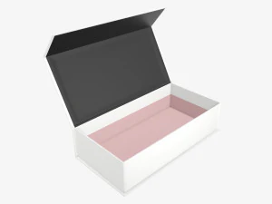 Magnetische Geschenkbox aus Papier 01 offen 3D Modell