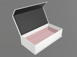Magnetic paper gift box 01 open 3D Model