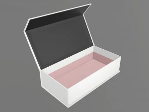 Magnetic paper gift box 01 open 3D Model
