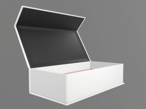 Magnetic paper gift box 01 open 3D Model