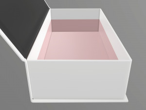 Magnetic paper gift box 01 open 3D Model