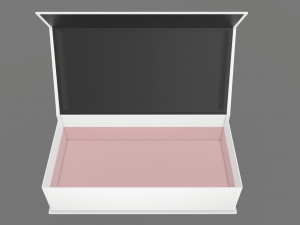 Magnetic paper gift box 01 open 3D Model