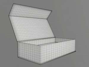 Magnetic paper gift box 01 open 3D Model