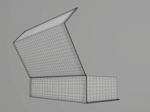 Magnetic paper gift box 01 open 3D Model