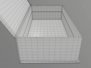 Magnetic paper gift box 01 open 3D Model