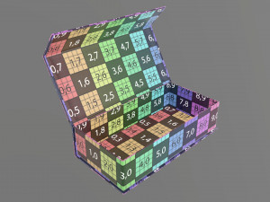 Magnetic paper gift box 01 open 3D Model