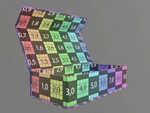 Magnetic paper gift box 01 open 3D Model