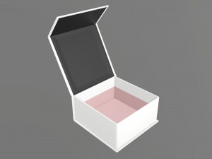 Magnetic paper gift box 02 open 3D Model