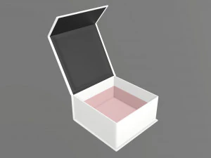 Magnetic paper gift box 02 open 3D Model