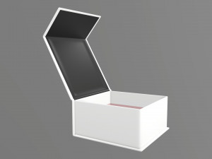 Magnetic paper gift box 02 open 3D Model