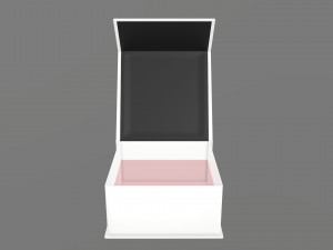 Magnetic paper gift box 02 open 3D Model