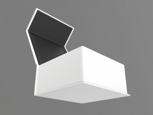 Magnetic paper gift box 02 open 3D Model