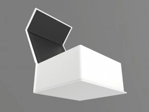 Magnetic paper gift box 02 open 3D Model