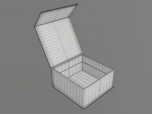 Magnetic paper gift box 02 open 3D Model